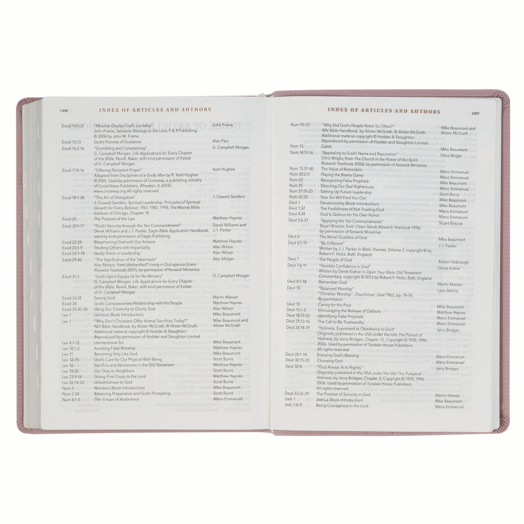 NLT New Living Translation Bible, Spiritual Growth Edition in Dusty Mauve