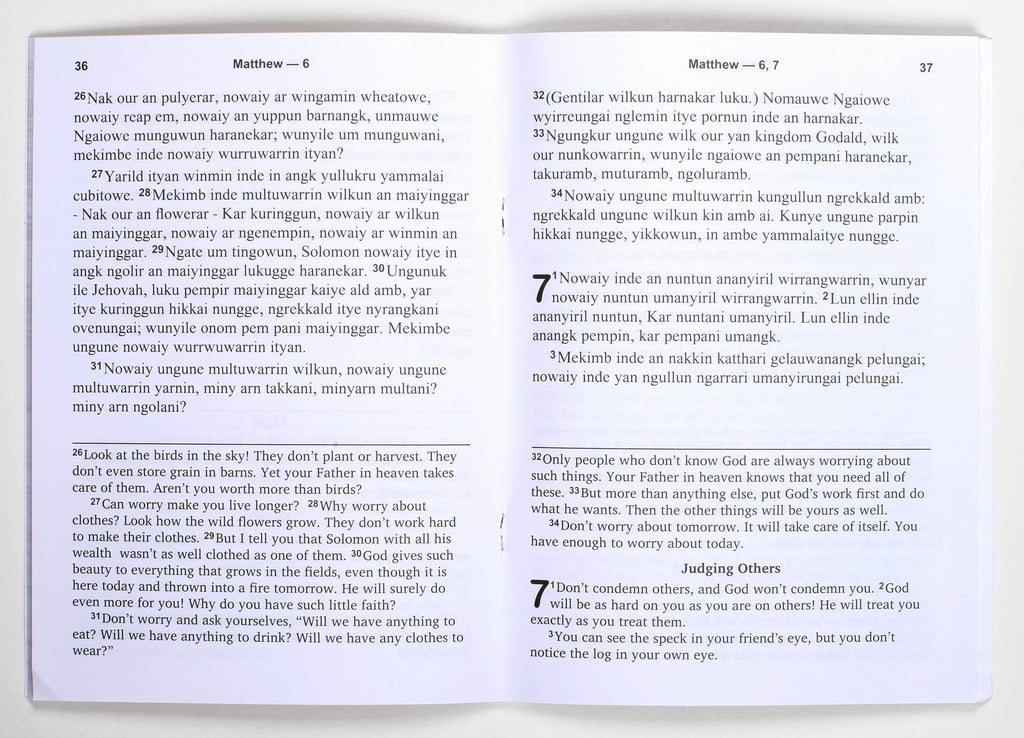 Ngarrindjeri/English Readings