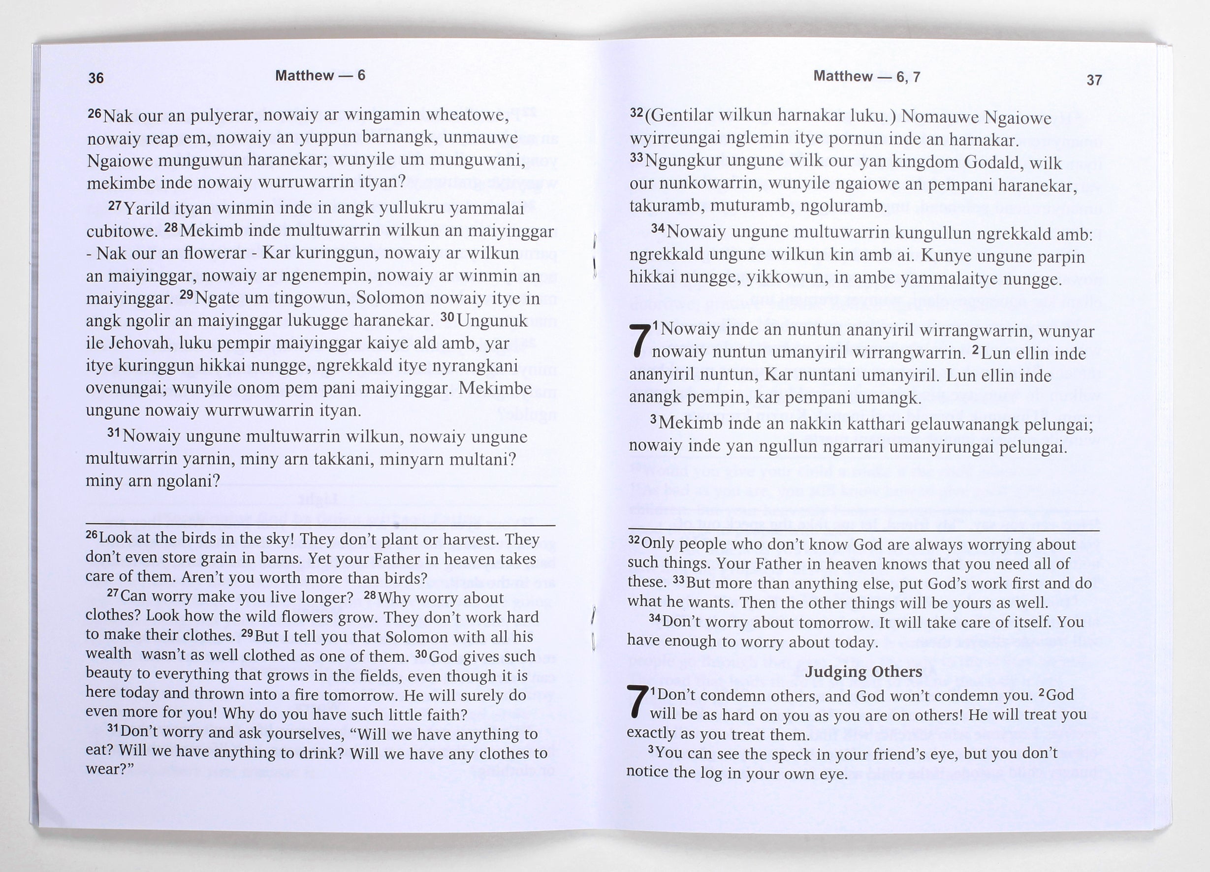 Ngarrindjeri/English Readings