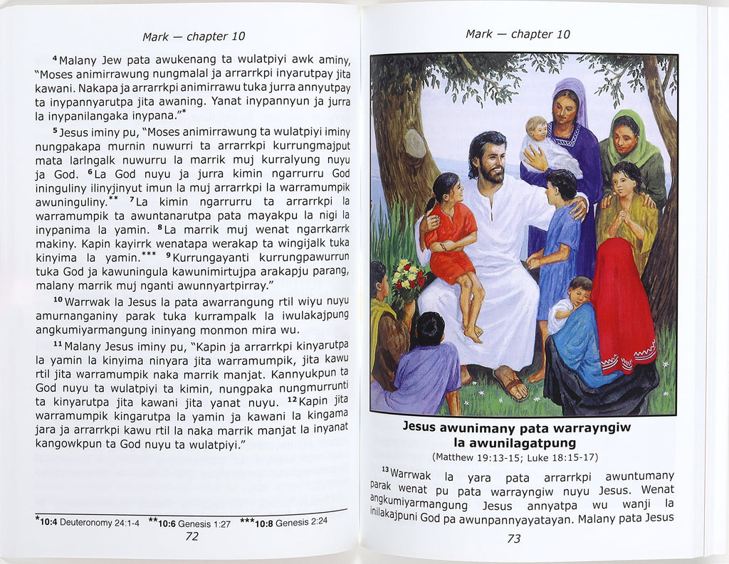 Maung God Nuyu Bilingual Bible - Gospel Of Mark Pages
