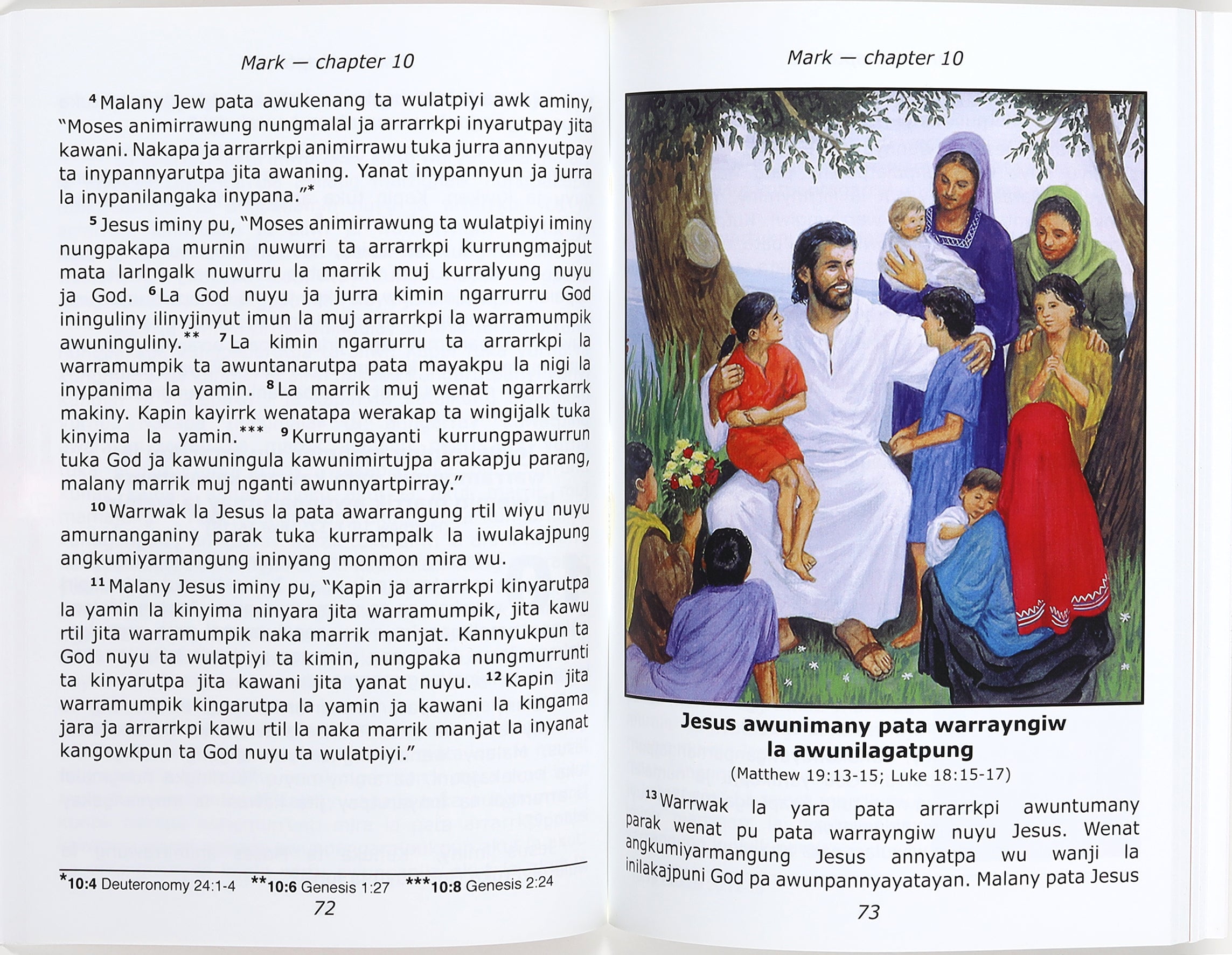 Maung God Nuyu Bilingual Bible - Gospel Of Mark Pages
