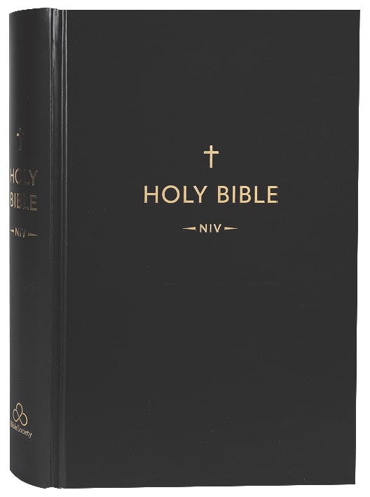 NIV Black Pew Bible with large print and single column design