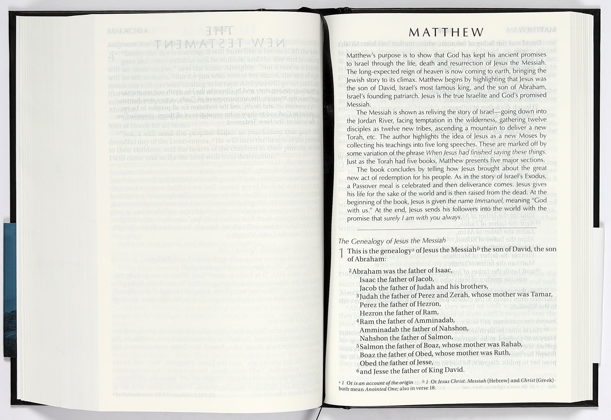 Front cover of the NIV Black Pew Bible with single column print