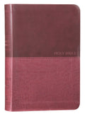 Burgundy compact NKJV Bible with red letter edition