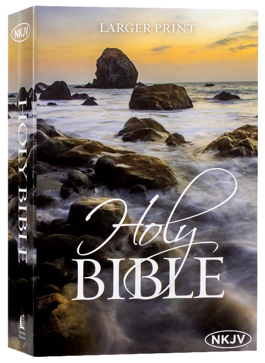 NKJV Outreach Bible Larger Print Edition with clear typography for easy reading