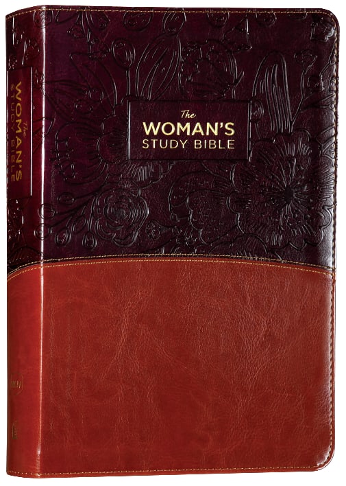 NKJV Woman's Study Bible, brown and burgundy full-color fully revised edition