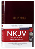 NKJV Pew Bible Large Print Burgundy Red Letter Edition