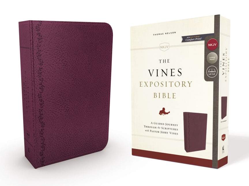 Pastor Jerry Vines' NKJV Study Bible, imitation leather binding, expertly annotated for in-depth understanding.