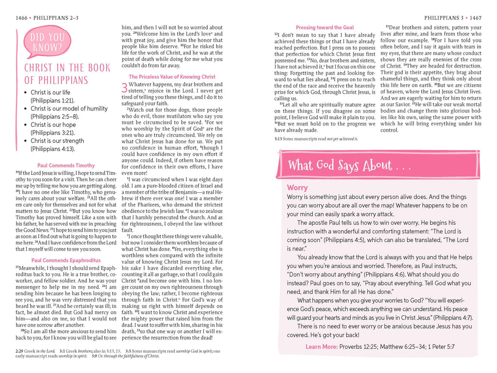 NLT A Girl After God's Own Heart Bible for Kids: A Heartfelt Bible Study for Christian Girls