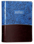 NIV Woman's Study Bible cover in blue and brown