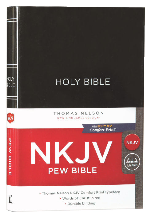 NKJV Pew Bible Black with Red Letter Edition