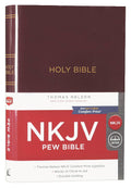 NKJV Pew Bible Burgundy Red Letter Edition