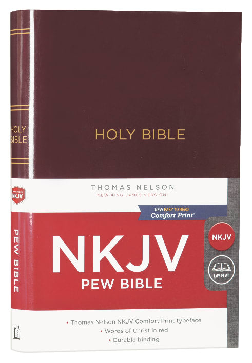NKJV Pew Bible Burgundy Red Letter Edition