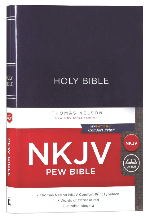 NKJV New King James Version Pew Bible, Red Letter Edition, Blue Cover