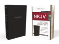 NKJV New King James Version Reference Study Bible with Giant Print in Black Leather Binding, Red Letter Edition.