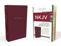 NKJV Reference Bible in giant print, burgundy cover with red letter edition.