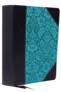 NKJV Journal the Word Reference Bible in blue leather with red letter edition