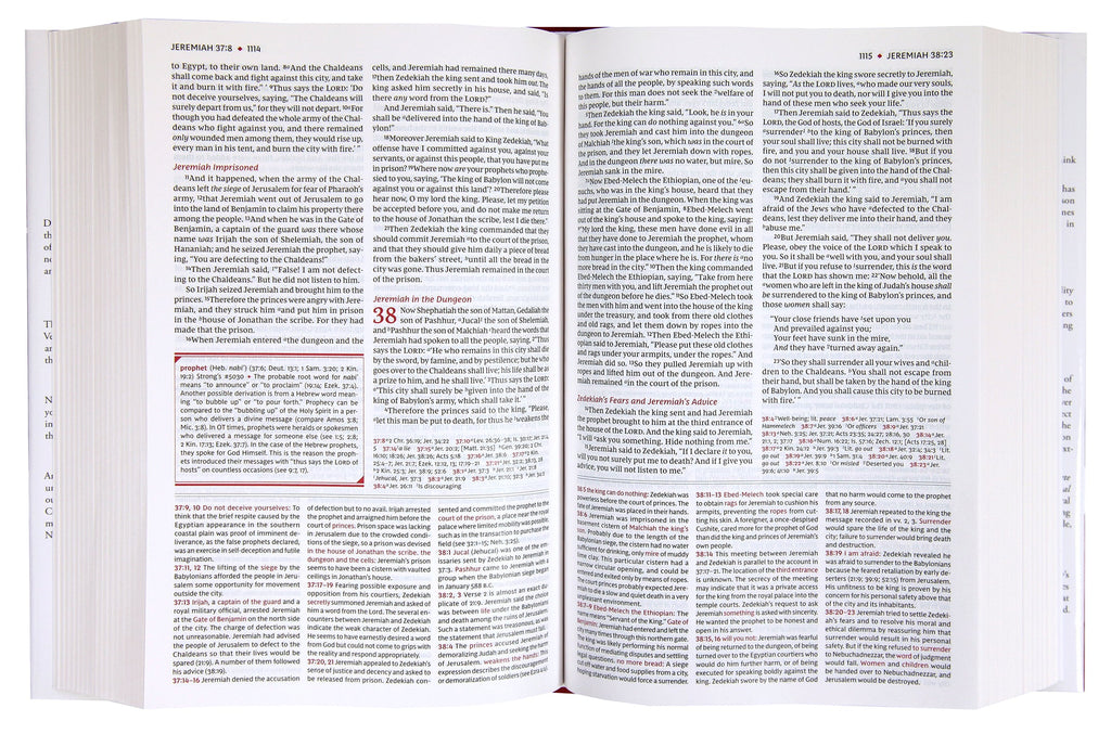 NKJV Study Bible Black Letter Edition with brown leather binding