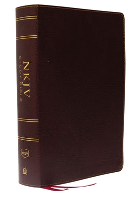 NKJV Study Bible in burgundy full-color indexed black letter edition