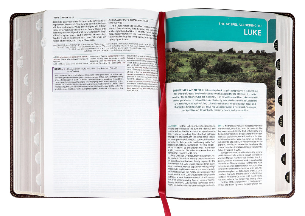 NKJV Study Bible Burgundy Full-Color Indexed (Black Letter Edition)