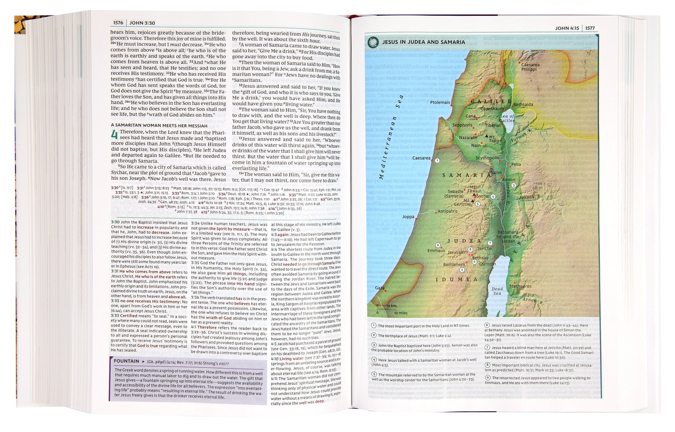 NKJV Study Bible with red letter edition and full-color study resources for spiritual growth