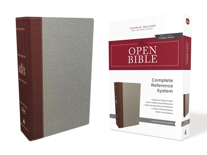 The NKJV, Open Bible, Cloth Over Board,