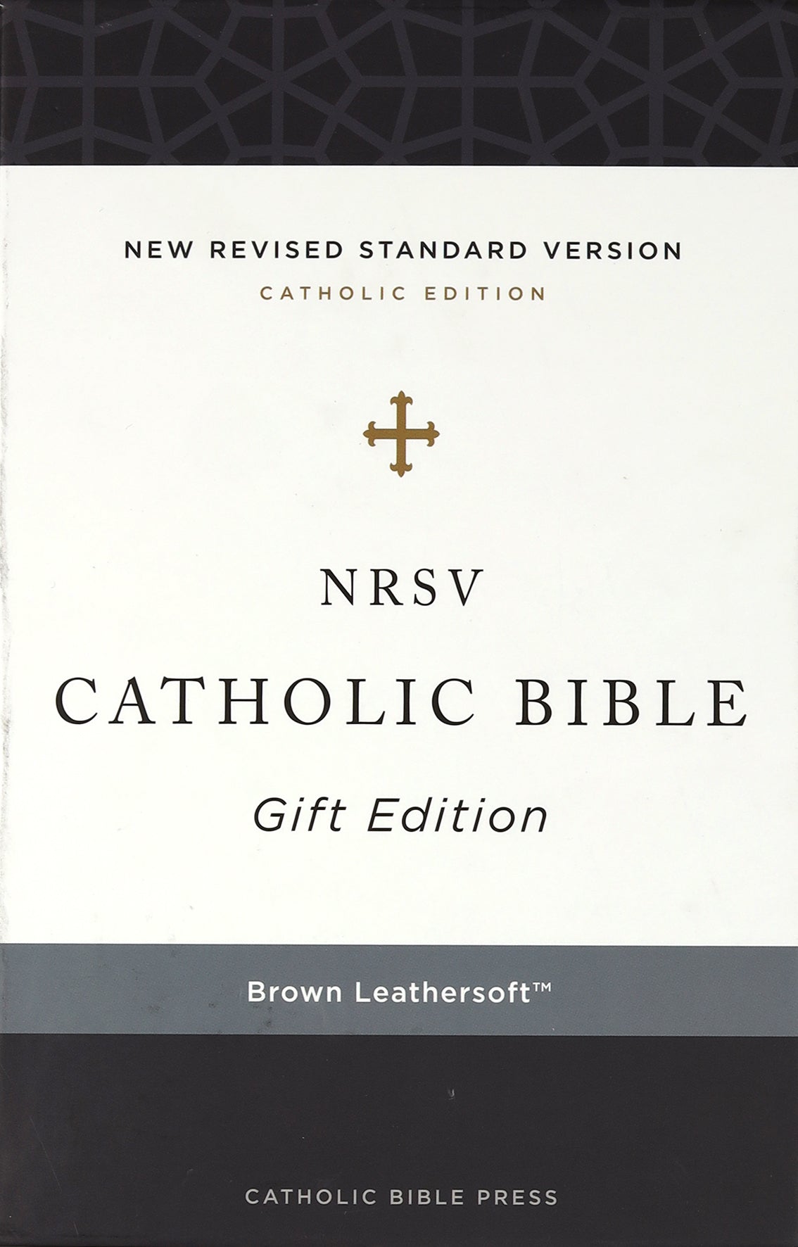 Anglicised NRSV Catholic Bible gift edition on a coffee table