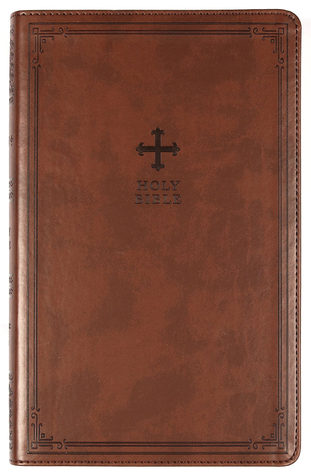 Close-up of Anglicised NRSV Catholic Bible gift edition cover