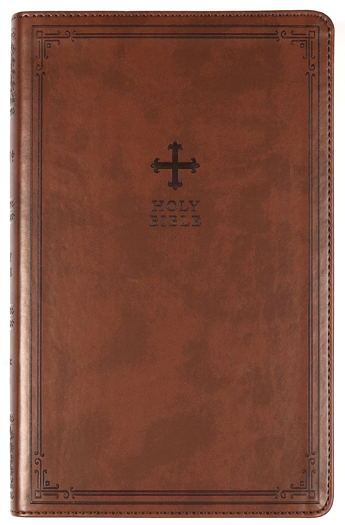 Close-up of Anglicised NRSV Catholic Bible gift edition cover