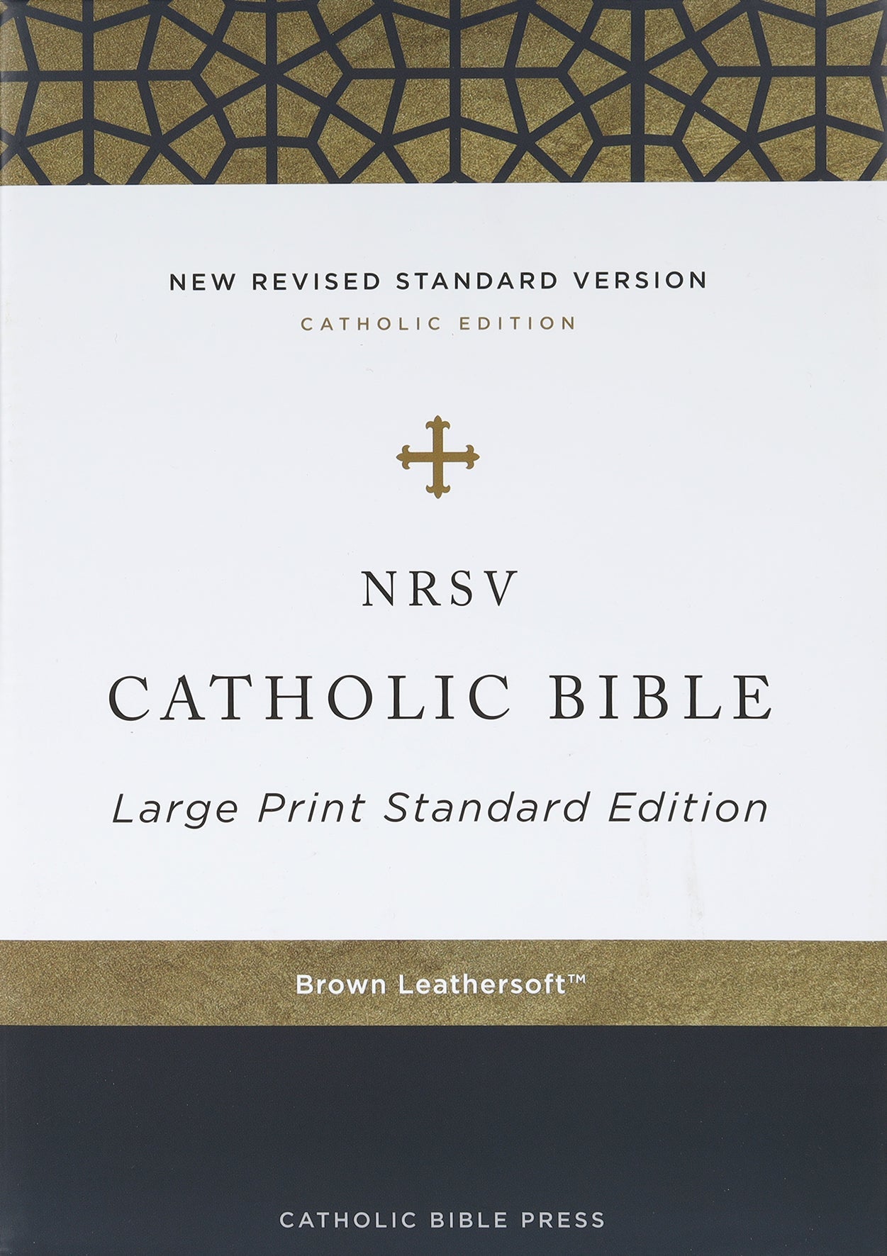 Catholic Large Print Bible in Brown Leather Bound