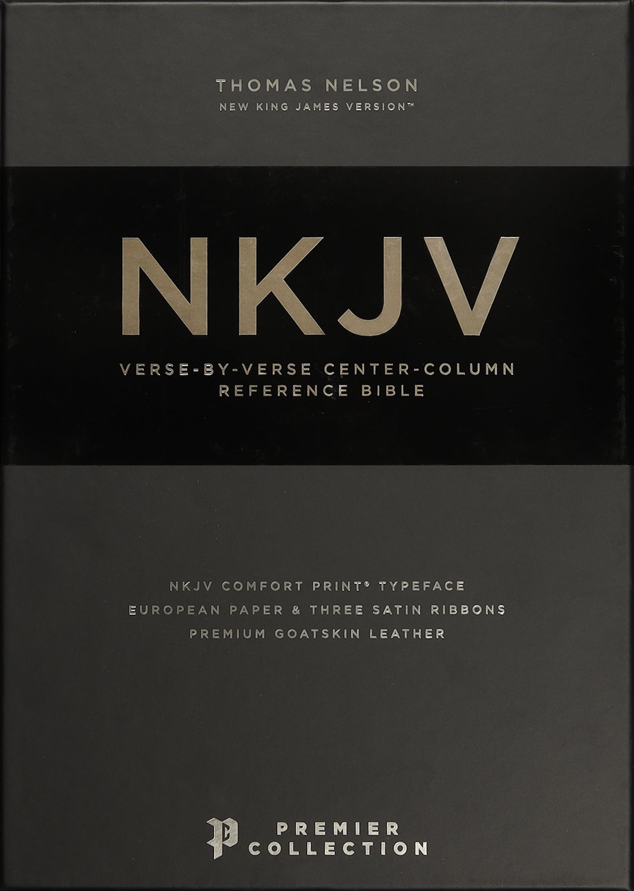 Black NKJV Reference Bible with Premier Collection Red Letter Edition