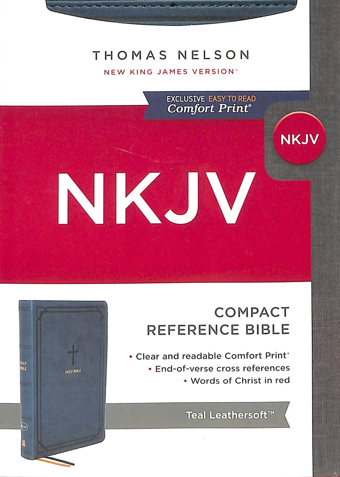 NKJV Compact Reference Bible with Red Letter Edition, perfect for travel and study.