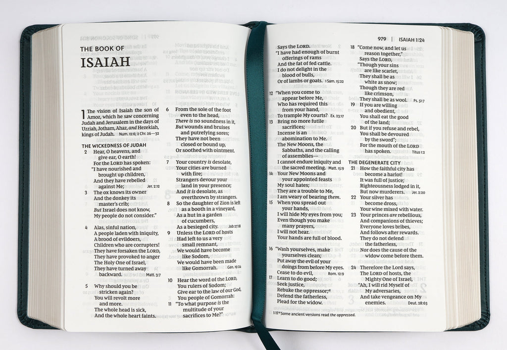 NKJV Compact Reference Bible with Red Letter Edition, perfect for daily reading and reflection.