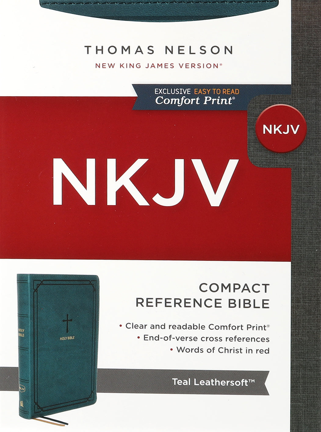 NKJV Compact Reference Bible with Red Letter Edition, perfect for daily devotionals.