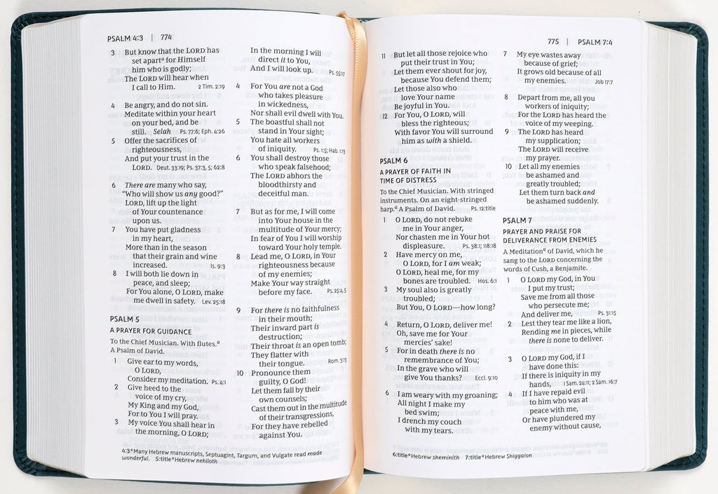 Compact NKJV Reference Bible in Red Letter Edition, easy to carry and use.