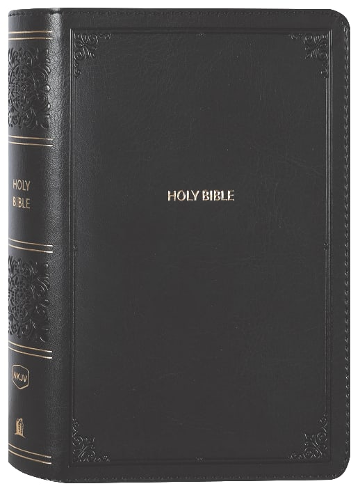 NKJV compact reference Bible in black, red letter edition