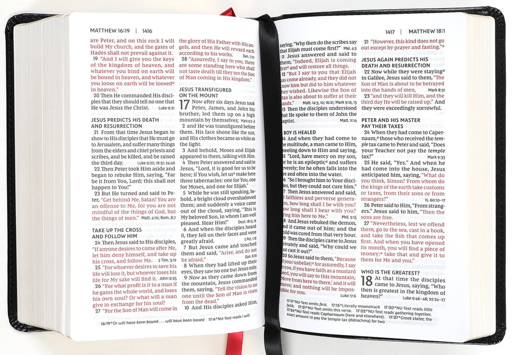 NKJV End-Of-Verse Reference Compact Bible, Black (Red Letter Edition)