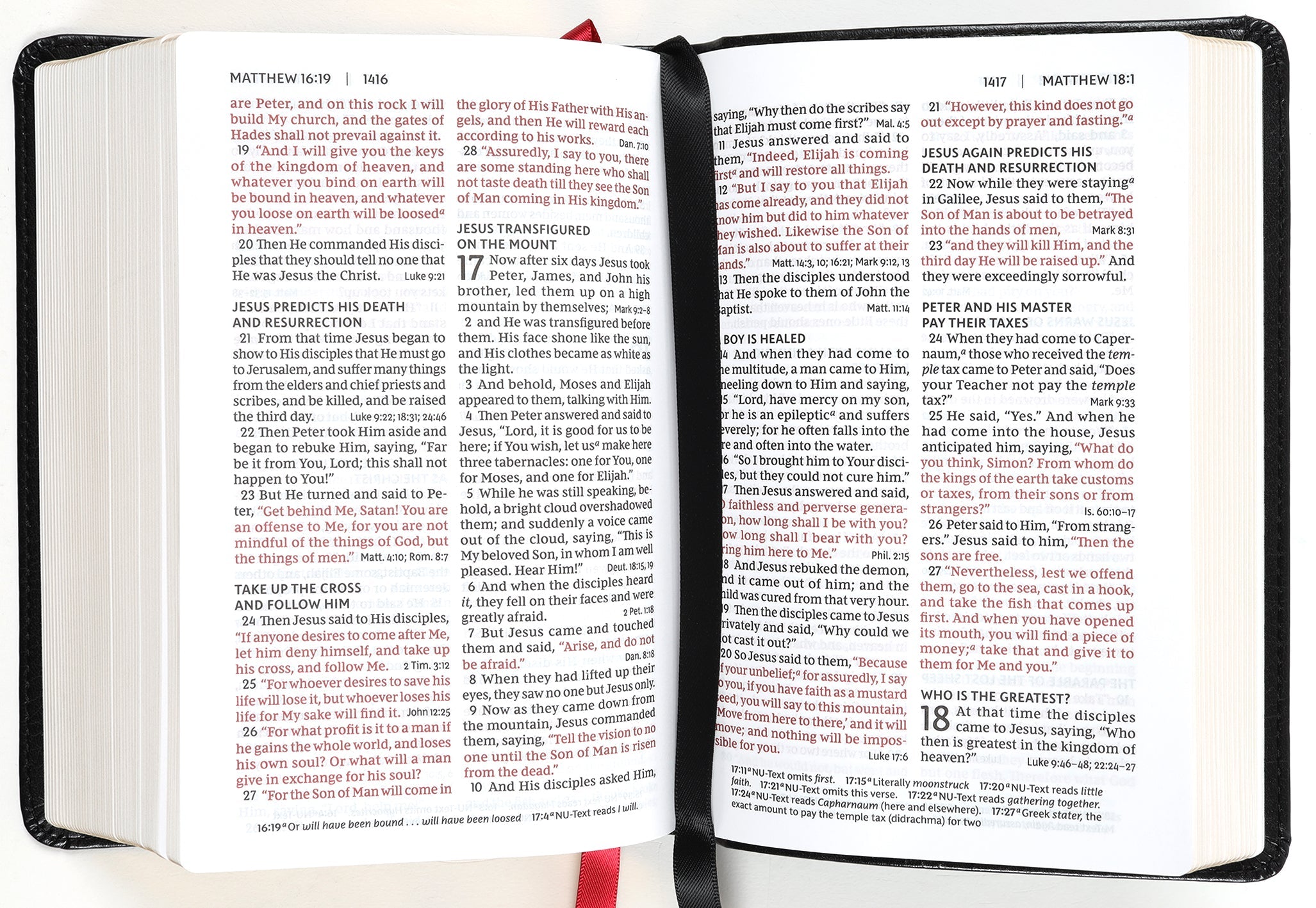 NKJV End-Of-Verse Reference Compact Bible, Black (Red Letter Edition)