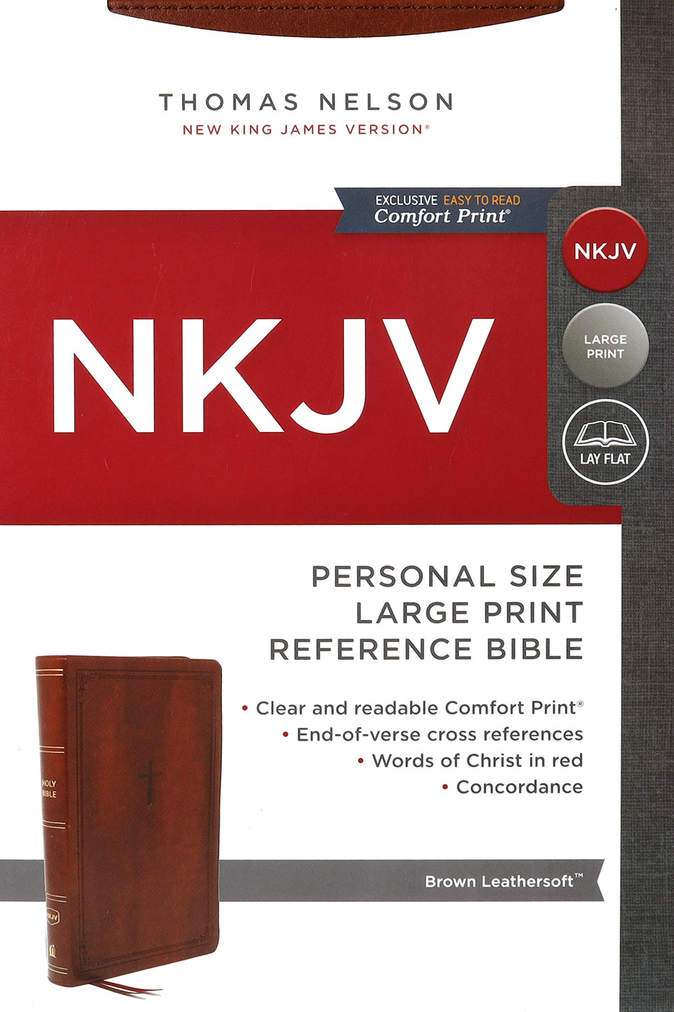 NKJV Personal Size Large Print Reference Bible with red letter text
