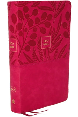 Personal Size NKJV Large Print Pink Reference Bible with Red Letter