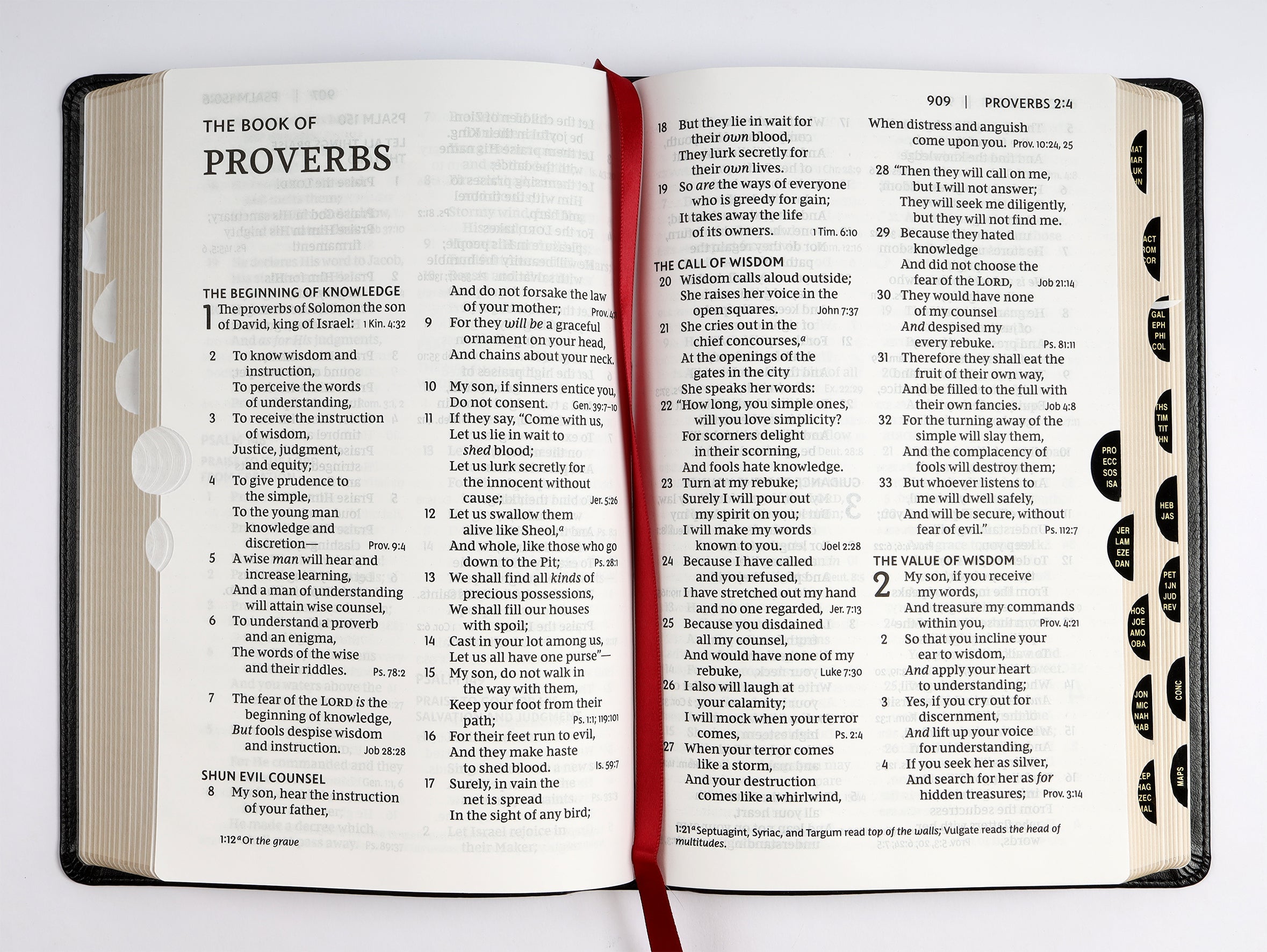 NKJV End-Of-Verse Reference Bible Personal Size Large Print Black Indexed (Red Letter Edition)
