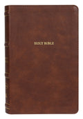 NKJV Thinline Bible in Brown Thumb Indexed format, Red Letter edition