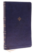 NKJV Thinline Bible with Red Letter Edition in Navy Leather