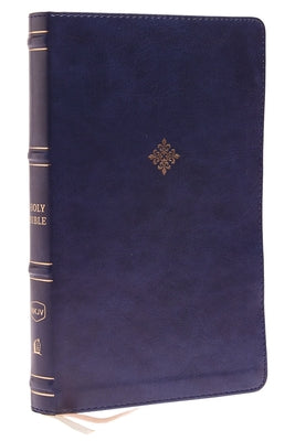 NKJV Thinline Bible with Red Letter Edition in Navy Leather