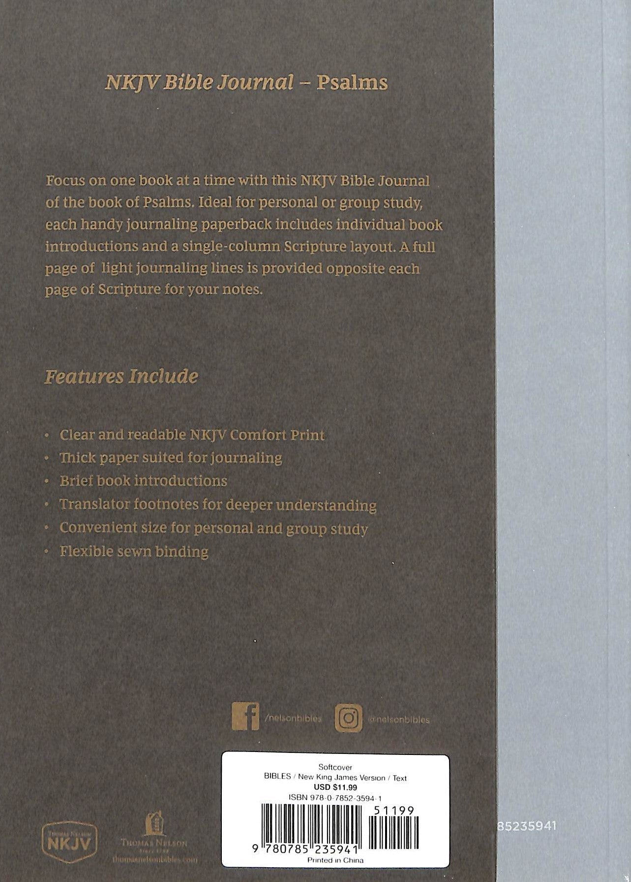 NKJV Scripture Journal for Psalms, a faith-building and introspective companion