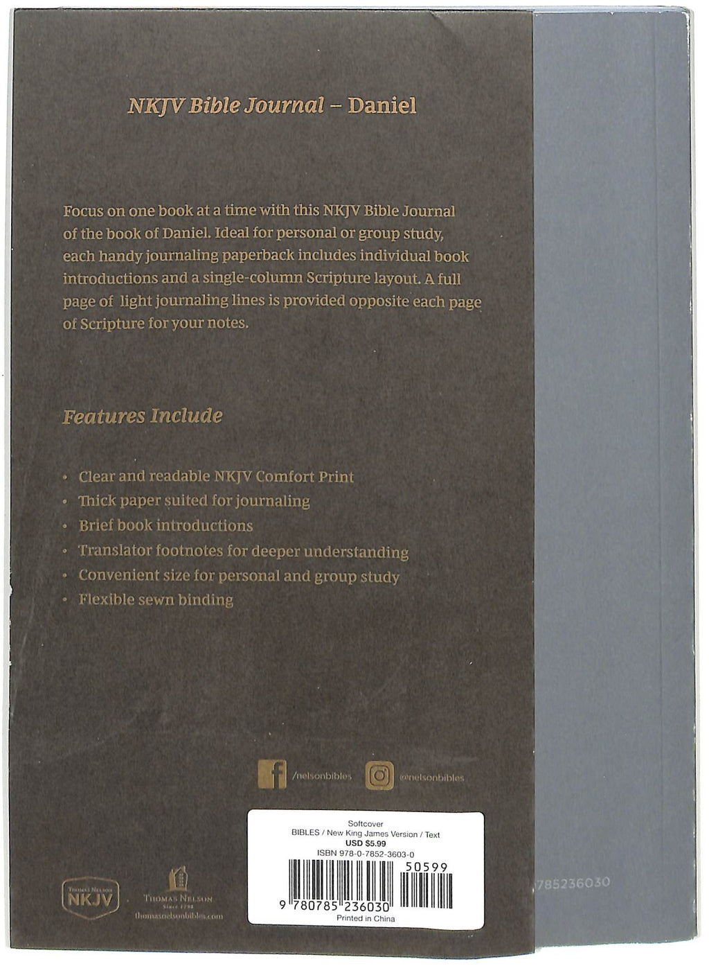 NKJV Scripture Journal for personal study of Daniel