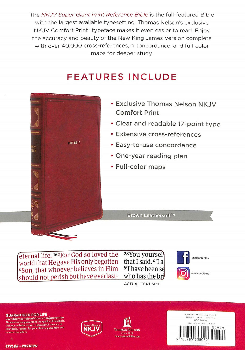 NKJV Bible featuring Super Giant Print and Red Letter Edition