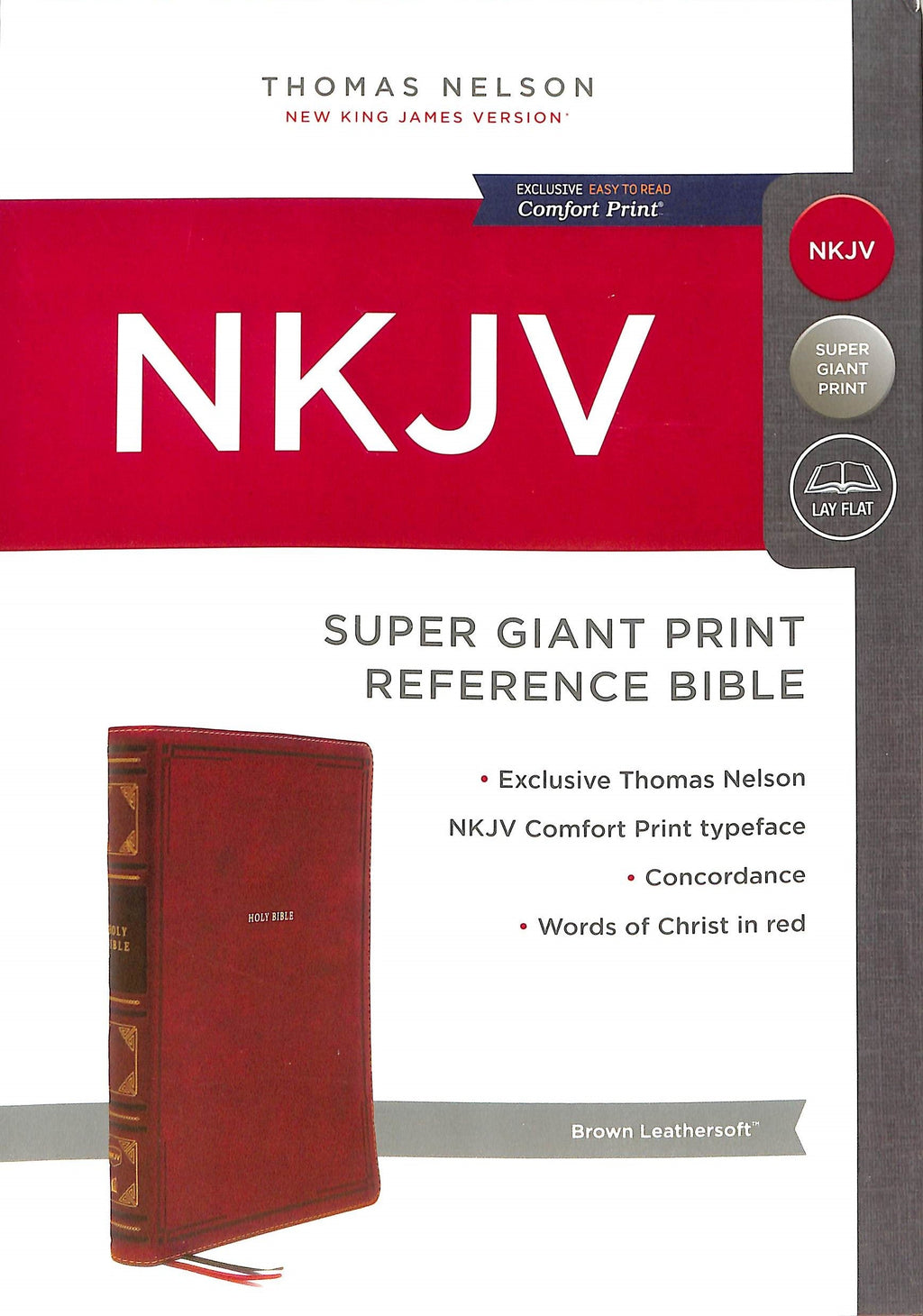 NKJV Reference Bible with Brown Cover and Giant Print