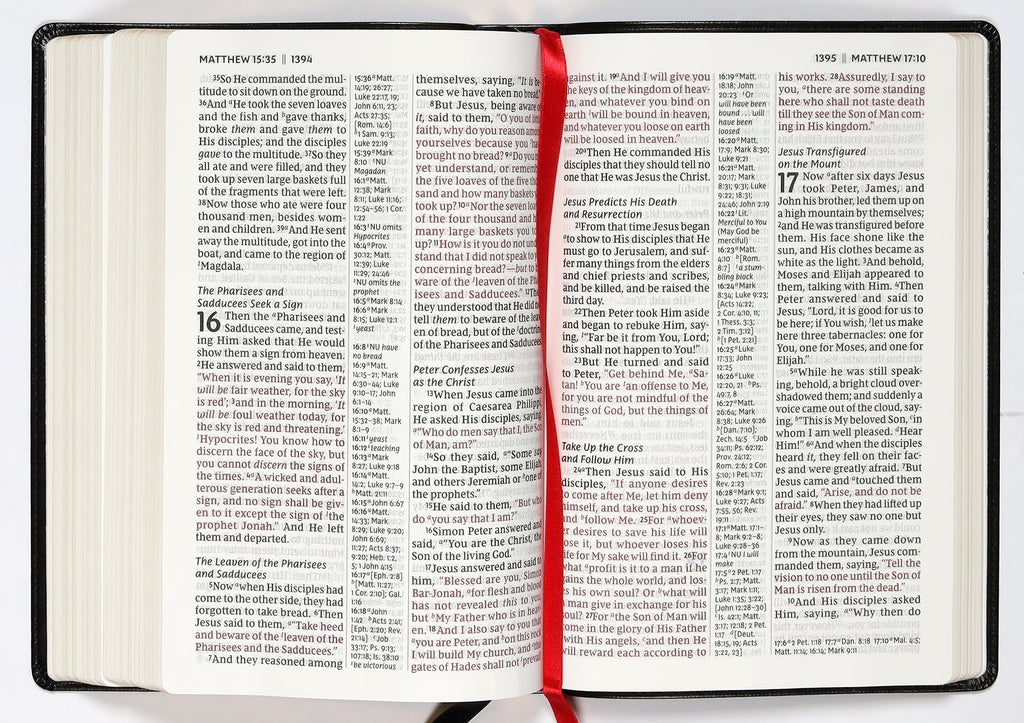 NKJV Giant Print Black Letter Reference Bible, ideal for easy reading