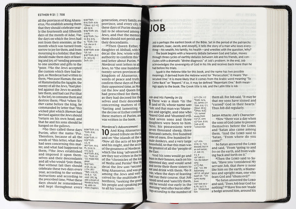 Giant Print NKJV Reference Bible featuring a black letter edition